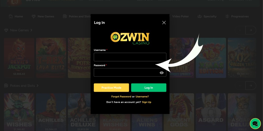 enter account info